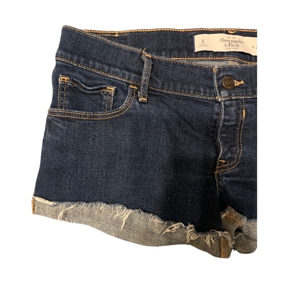 Abercrombie & Fitch-New York Sz 8 width 29 dark denim shorts. - Picture 2 of 8